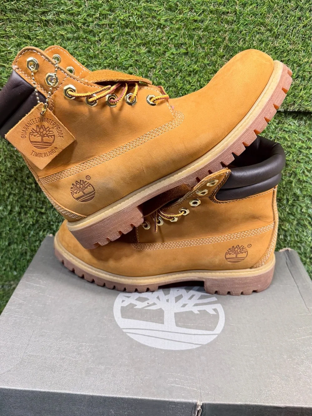 Timberland 6-Inch Premium Men's Waterproof Boots Wheat Nubuck Size 7 73540 Boxed